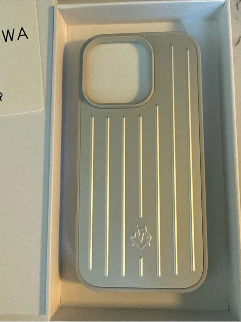 Premium Silver Phone Case with Raised Stripe Design